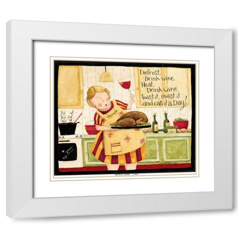 Drink White Modern Wood Framed Art Print with Double Matting by DiPaolo, Dan