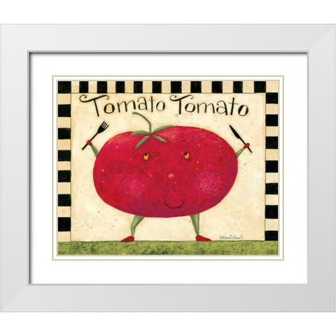 Tomato White Modern Wood Framed Art Print with Double Matting by DiPaolo, Dan