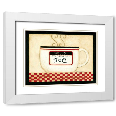 Name White Modern Wood Framed Art Print with Double Matting by DiPaolo, Dan