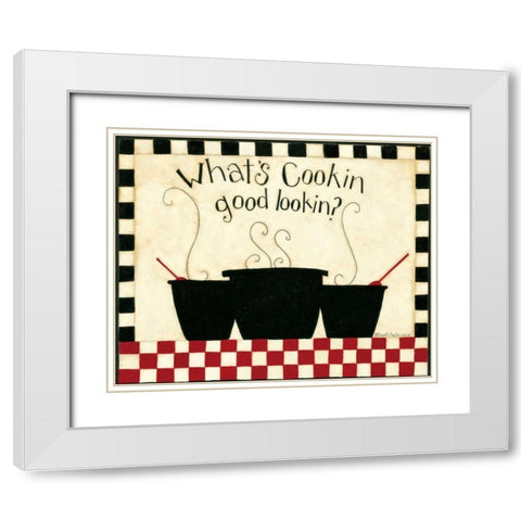 Whats Cooking White Modern Wood Framed Art Print with Double Matting by DiPaolo, Dan