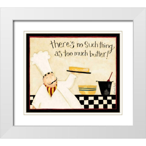 Too Much Butter White Modern Wood Framed Art Print with Double Matting by DiPaolo, Dan