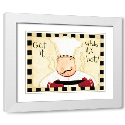 Get It While Its Hot White Modern Wood Framed Art Print with Double Matting by DiPaolo, Dan
