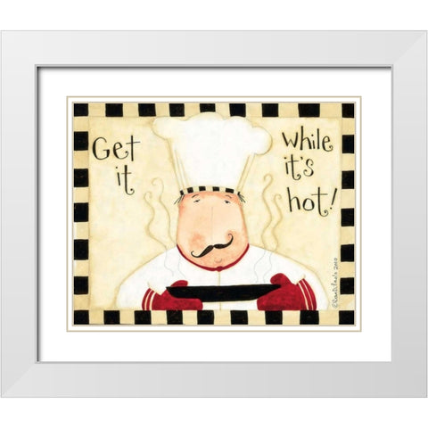 Get It While Its Hot White Modern Wood Framed Art Print with Double Matting by DiPaolo, Dan