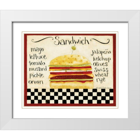 Sandwich White Modern Wood Framed Art Print with Double Matting by DiPaolo, Dan