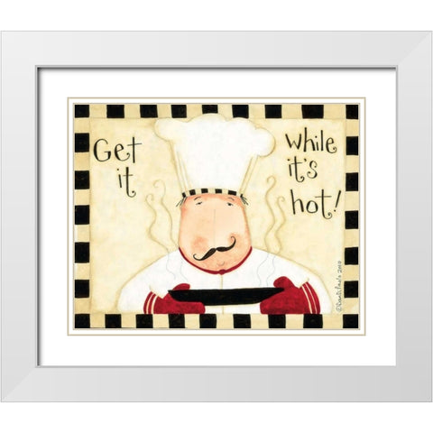Get It While Its Hot White Modern Wood Framed Art Print with Double Matting by DiPaolo, Dan
