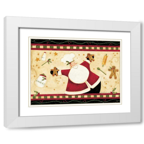 Santa White Modern Wood Framed Art Print with Double Matting by DiPaolo, Dan