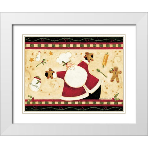 Santa White Modern Wood Framed Art Print with Double Matting by DiPaolo, Dan
