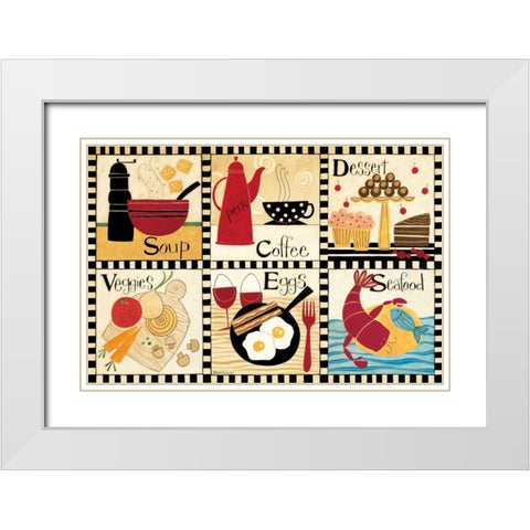 Square Meal White Modern Wood Framed Art Print with Double Matting by DiPaolo, Dan