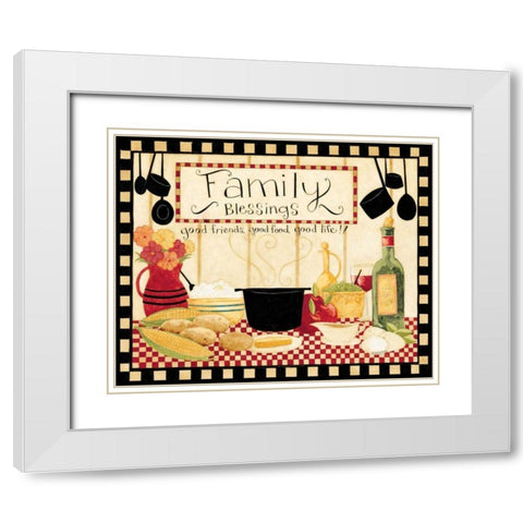 Blessings White Modern Wood Framed Art Print with Double Matting by DiPaolo, Dan