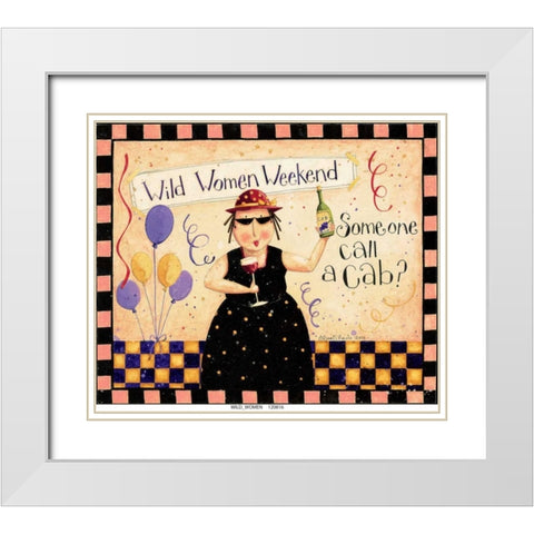 Wild Woman White Modern Wood Framed Art Print with Double Matting by DiPaolo, Dan