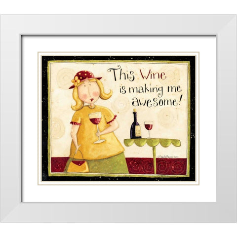 Wine Season White Modern Wood Framed Art Print with Double Matting by DiPaolo, Dan