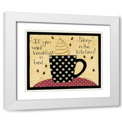 Breakfast In Bed White Modern Wood Framed Art Print with Double Matting by DiPaolo, Dan