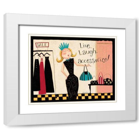 Life Happens White Modern Wood Framed Art Print with Double Matting by DiPaolo, Dan