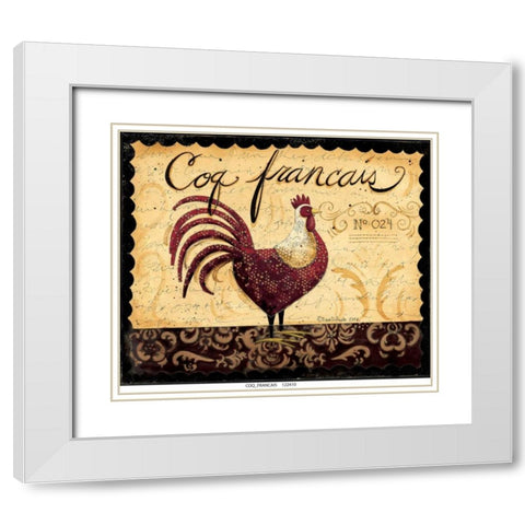 Coq Francais White Modern Wood Framed Art Print with Double Matting by DiPaolo, Dan