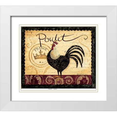 Poulet White Modern Wood Framed Art Print with Double Matting by DiPaolo, Dan