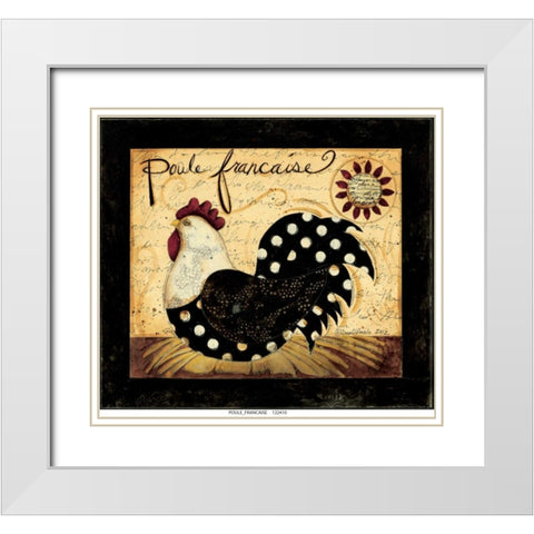Poulet France White Modern Wood Framed Art Print with Double Matting by DiPaolo, Dan