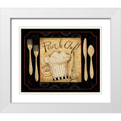 Pour White Modern Wood Framed Art Print with Double Matting by DiPaolo, Dan