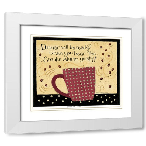 Alarm White Modern Wood Framed Art Print with Double Matting by DiPaolo, Dan