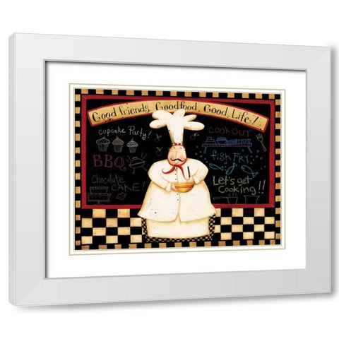 Good Friends White Modern Wood Framed Art Print with Double Matting by DiPaolo, Dan