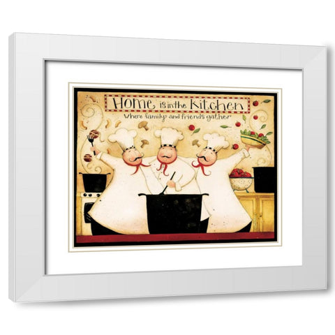 Home Cooking White Modern Wood Framed Art Print with Double Matting by DiPaolo, Dan