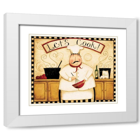 Cook With Me White Modern Wood Framed Art Print with Double Matting by DiPaolo, Dan