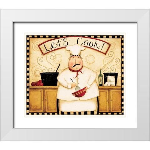 Cook With Me White Modern Wood Framed Art Print with Double Matting by DiPaolo, Dan
