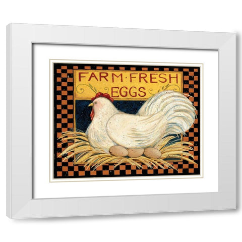 Fresh Eggs White Modern Wood Framed Art Print with Double Matting by DiPaolo, Dan