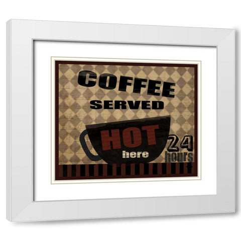 Served Hot White Modern Wood Framed Art Print with Double Matting by DiPaolo, Dan
