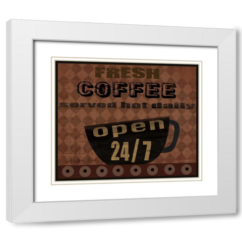 Fresh Coffee White Modern Wood Framed Art Print with Double Matting by DiPaolo, Dan