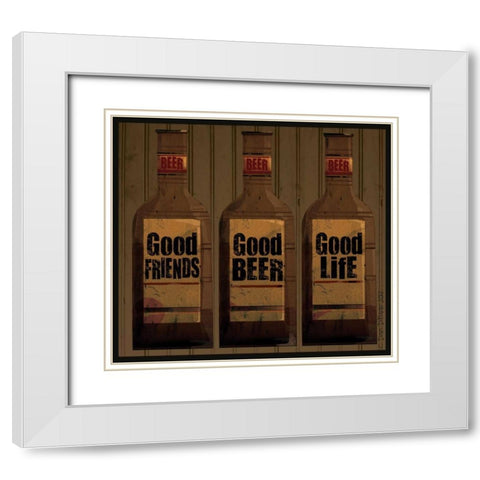 Final 3 White Modern Wood Framed Art Print with Double Matting by DiPaolo, Dan