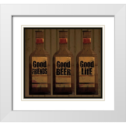 Final 3 White Modern Wood Framed Art Print with Double Matting by DiPaolo, Dan