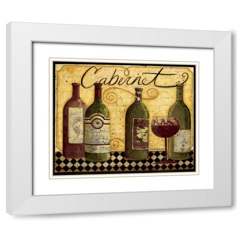 Cabernet White Modern Wood Framed Art Print with Double Matting by DiPaolo, Dan