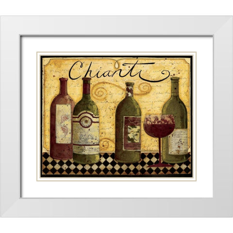 Chianti White Modern Wood Framed Art Print with Double Matting by DiPaolo, Dan