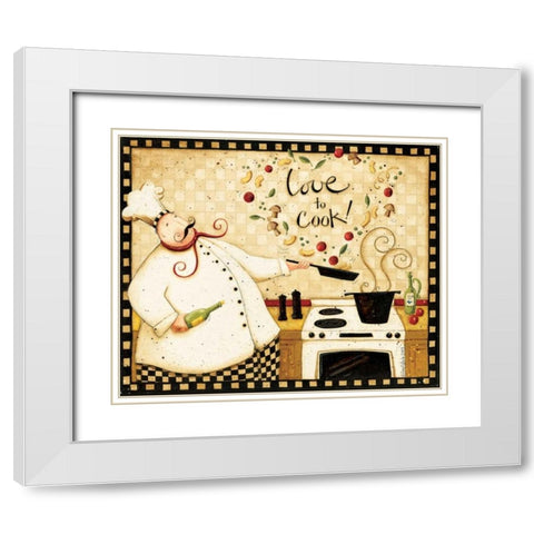 Meal White Modern Wood Framed Art Print with Double Matting by DiPaolo, Dan