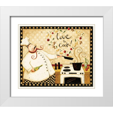 Meal White Modern Wood Framed Art Print with Double Matting by DiPaolo, Dan