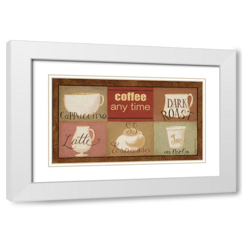 Maybe Tea White Modern Wood Framed Art Print with Double Matting by DiPaolo, Dan