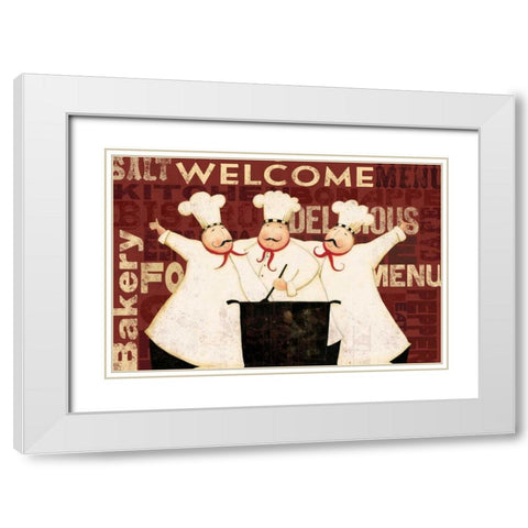 Chef Rug White Modern Wood Framed Art Print with Double Matting by DiPaolo, Dan