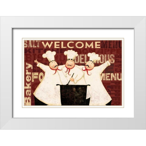 Chef Rug White Modern Wood Framed Art Print with Double Matting by DiPaolo, Dan