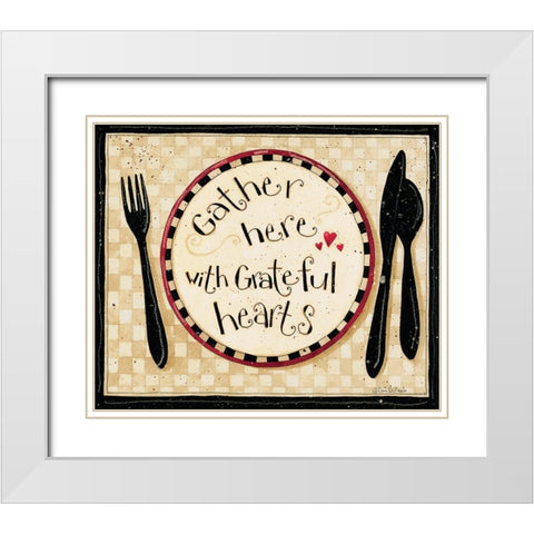 Gather Here White Modern Wood Framed Art Print with Double Matting by DiPaolo, Dan