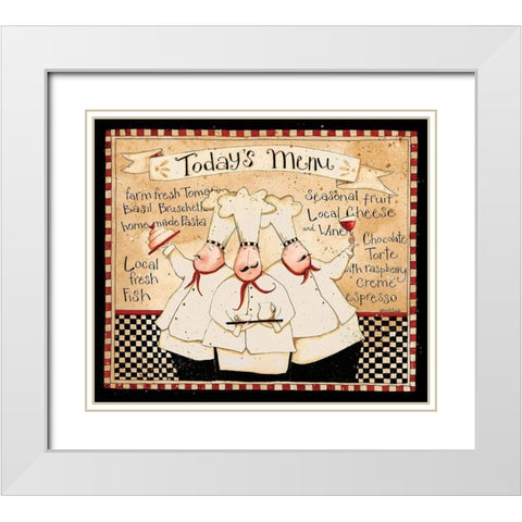 Todays Menu White Modern Wood Framed Art Print with Double Matting by DiPaolo, Dan