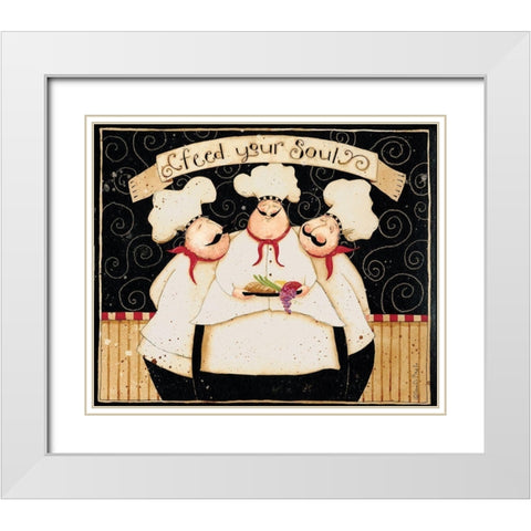 Feed Your Soul White Modern Wood Framed Art Print with Double Matting by DiPaolo, Dan