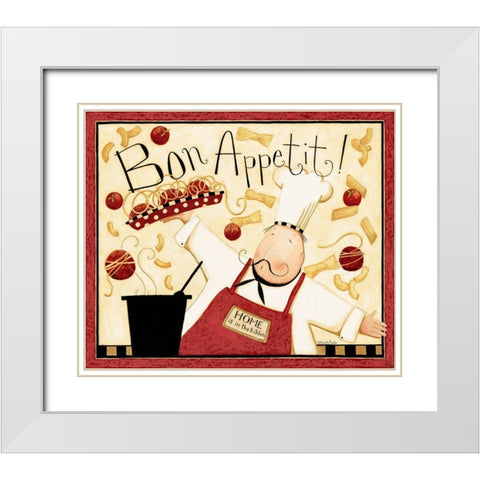 Cooks Bon Appetit White Modern Wood Framed Art Print with Double Matting by DiPaolo, Dan