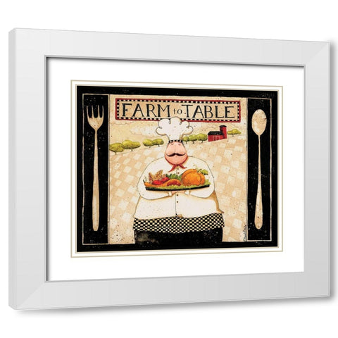 Farm To Table White Modern Wood Framed Art Print with Double Matting by DiPaolo, Dan
