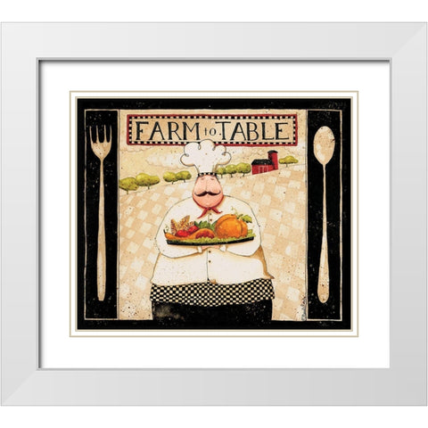 Farm To Table White Modern Wood Framed Art Print with Double Matting by DiPaolo, Dan