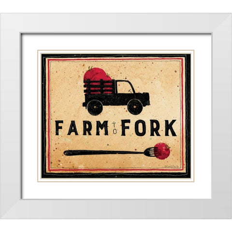 Farm To Fork White Modern Wood Framed Art Print with Double Matting by DiPaolo, Dan