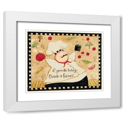 Thank A Farmer White Modern Wood Framed Art Print with Double Matting by DiPaolo, Dan