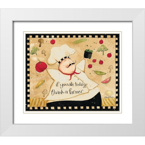 Thank A Farmer White Modern Wood Framed Art Print with Double Matting by DiPaolo, Dan