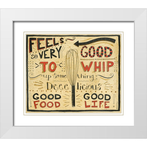 Whip It Up White Modern Wood Framed Art Print with Double Matting by DiPaolo, Dan
