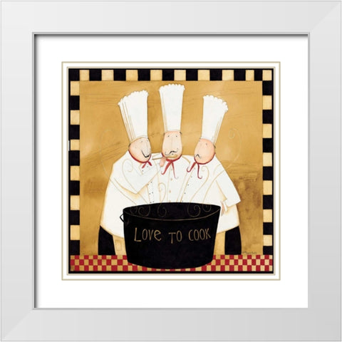 Bistro Chefs White Modern Wood Framed Art Print with Double Matting by DiPaolo, Dan