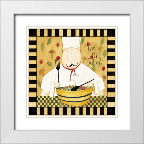 Eat Some Greens White Modern Wood Framed Art Print with Double Matting by DiPaolo, Dan